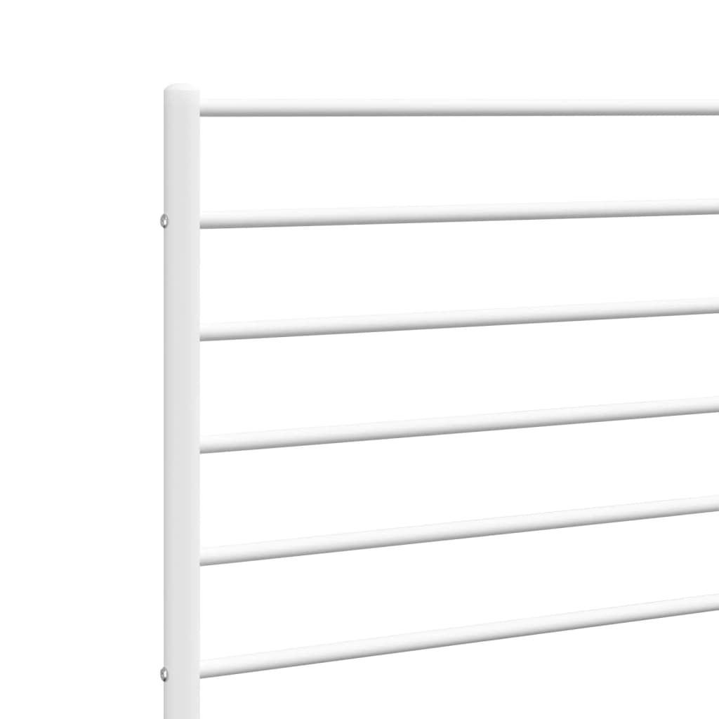 Metal Headboard White 140 cm