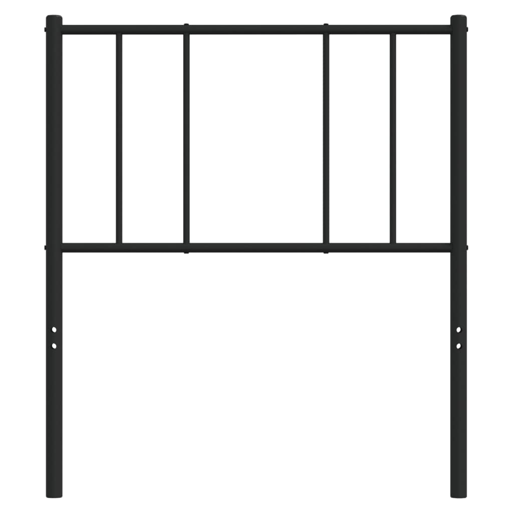 Metal Headboard Black 80 cm