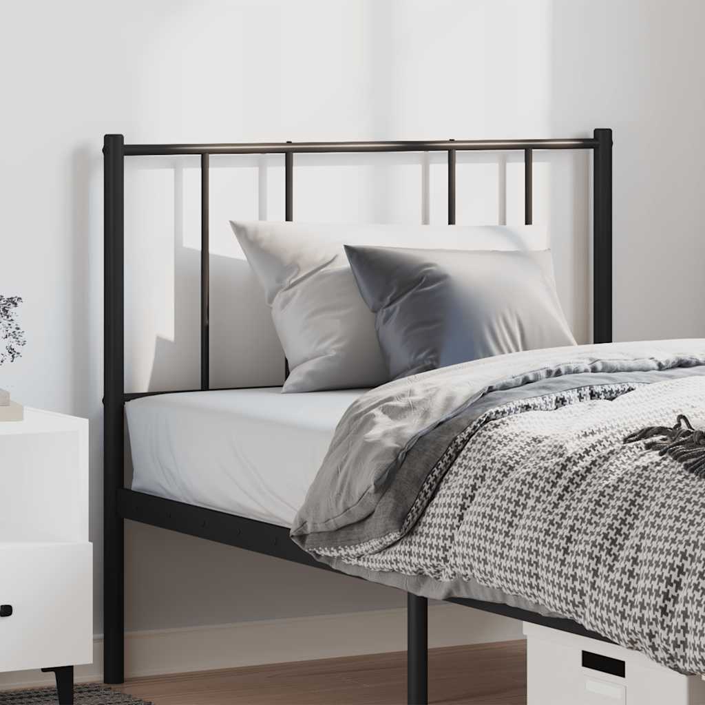 Metal Headboard Black 100 cm
