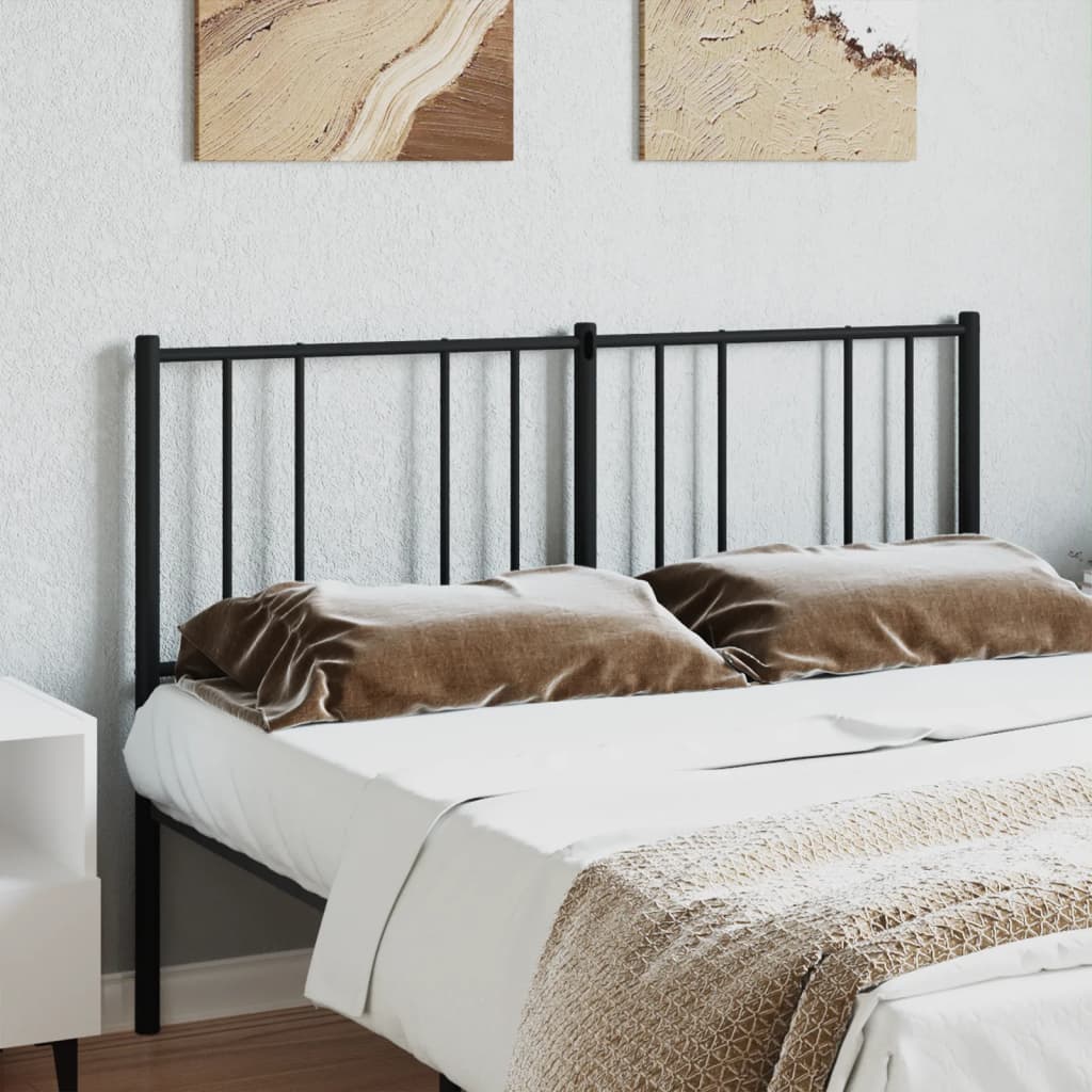 Metal Headboard Black 120 cm