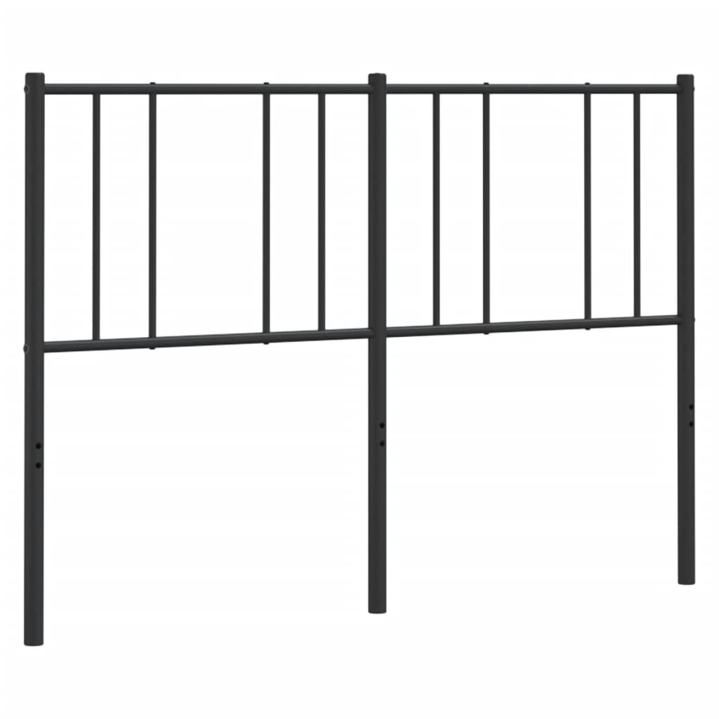 Metal Headboard Black 120 cm