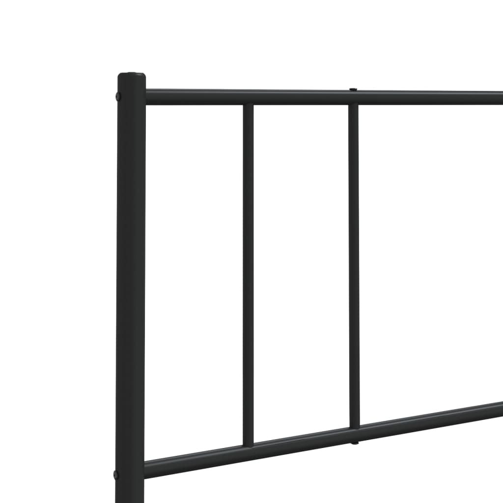 Metal Headboard Black 120 cm