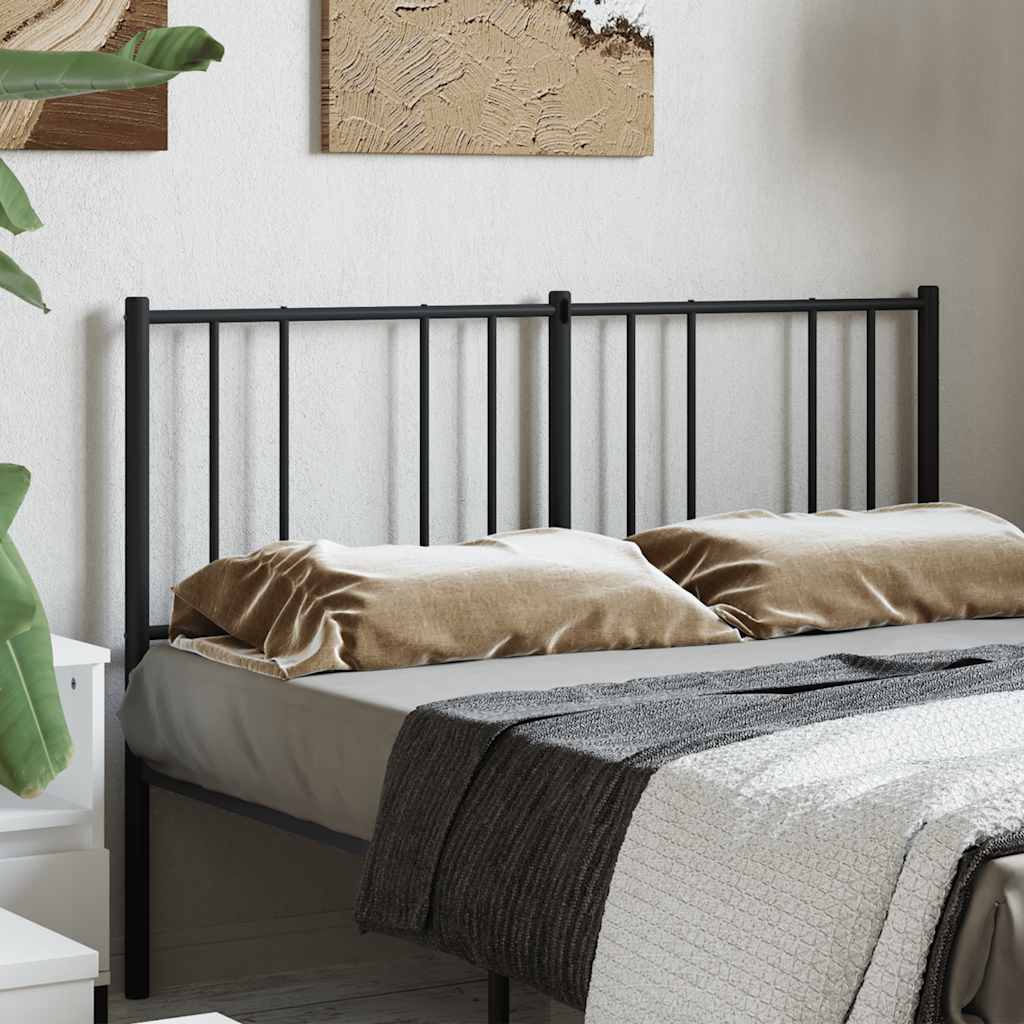 Metal Headboard Black 160 cm