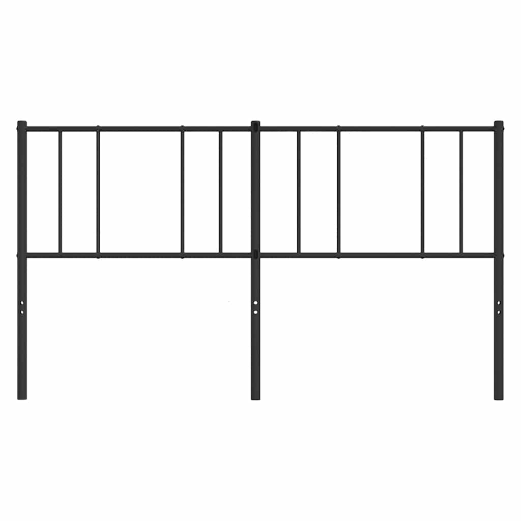Metal Headboard Black 180 cm