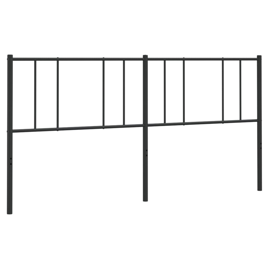 Metal Headboard Black 200 cm