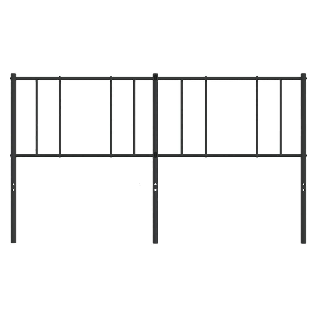 Metal Headboard Black 200 cm