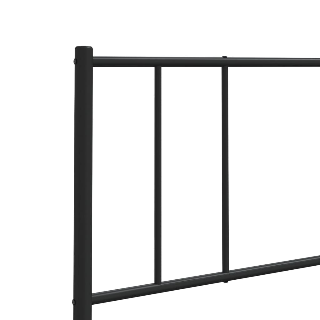 Metal Headboard Black 200 cm