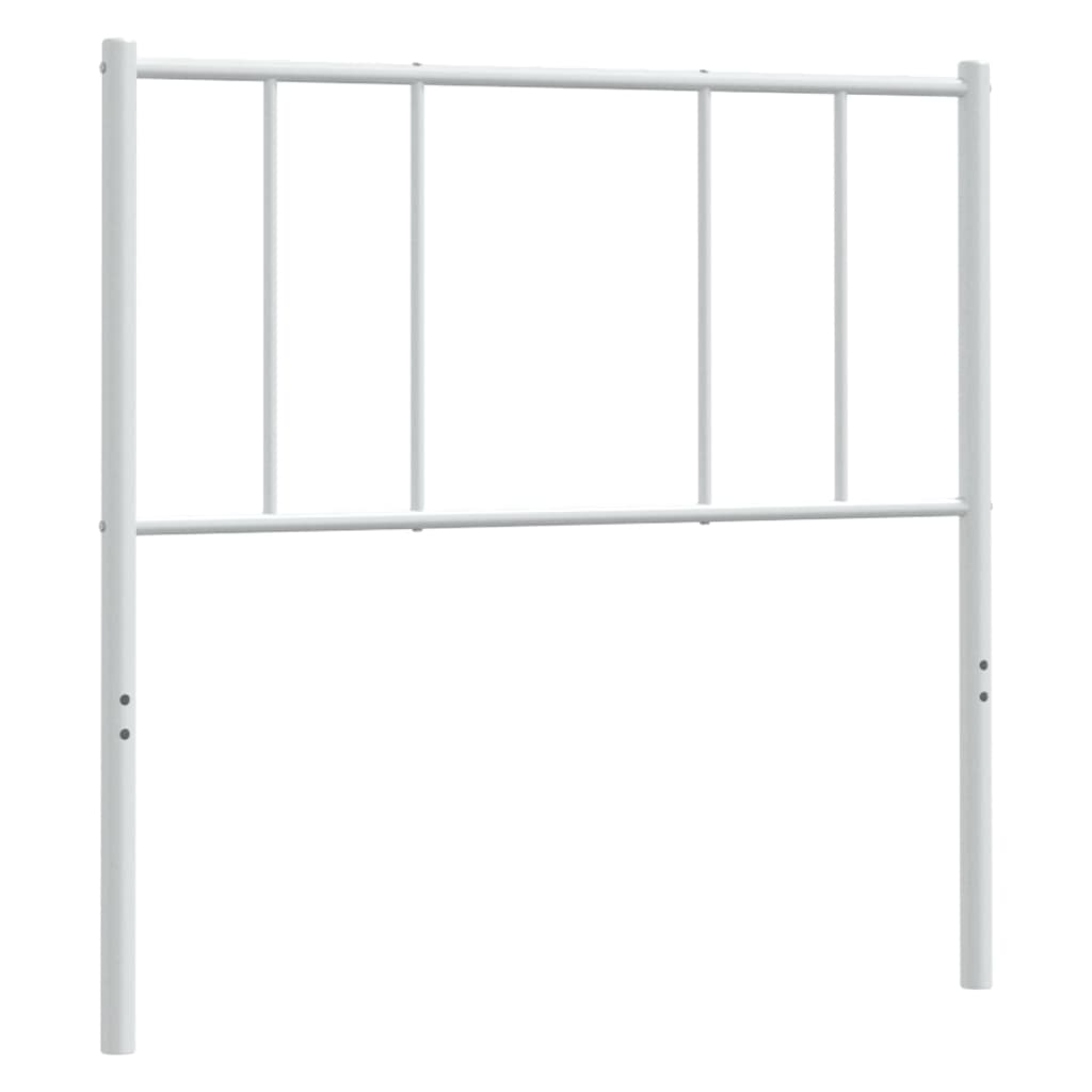 Metal Headboard White 80 cm