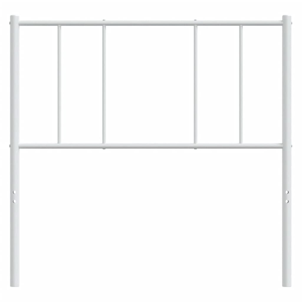 Metal Headboard White 80 cm