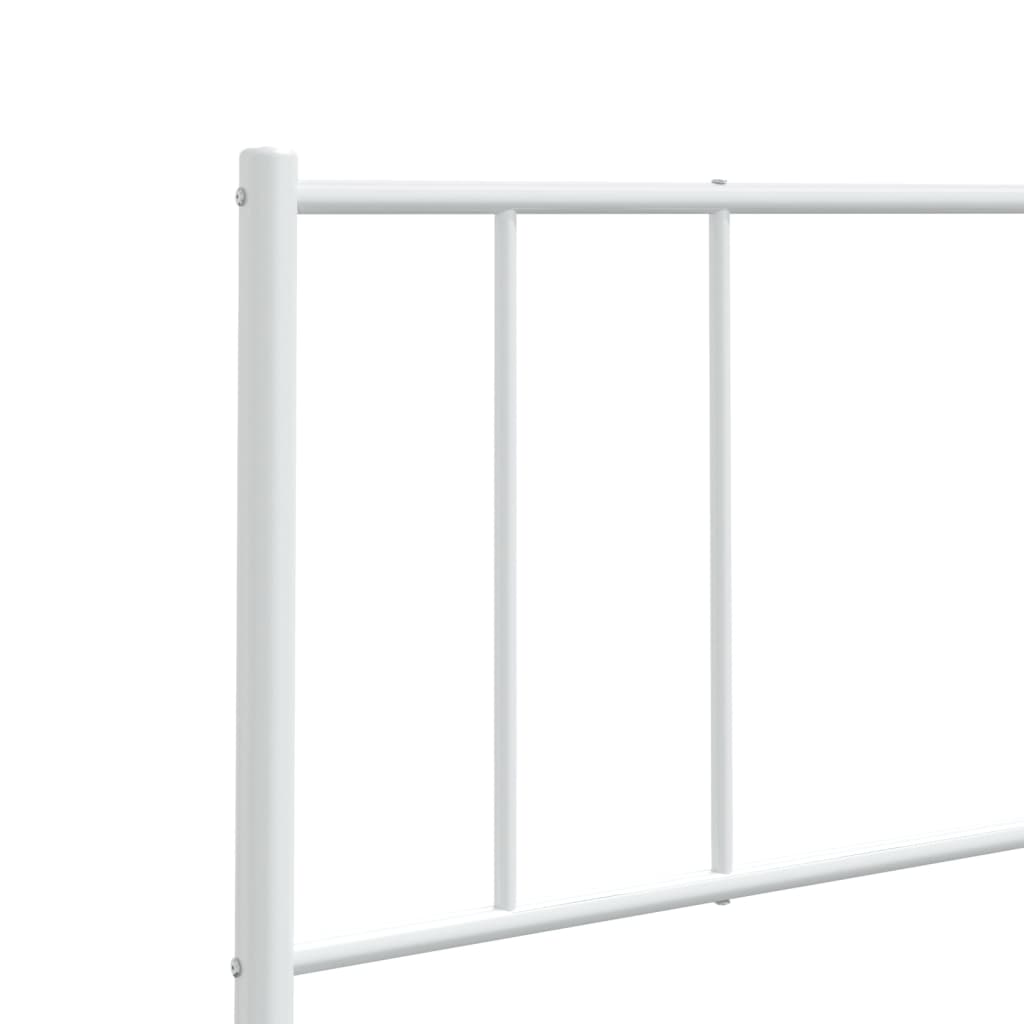 Metal Headboard White 80 cm