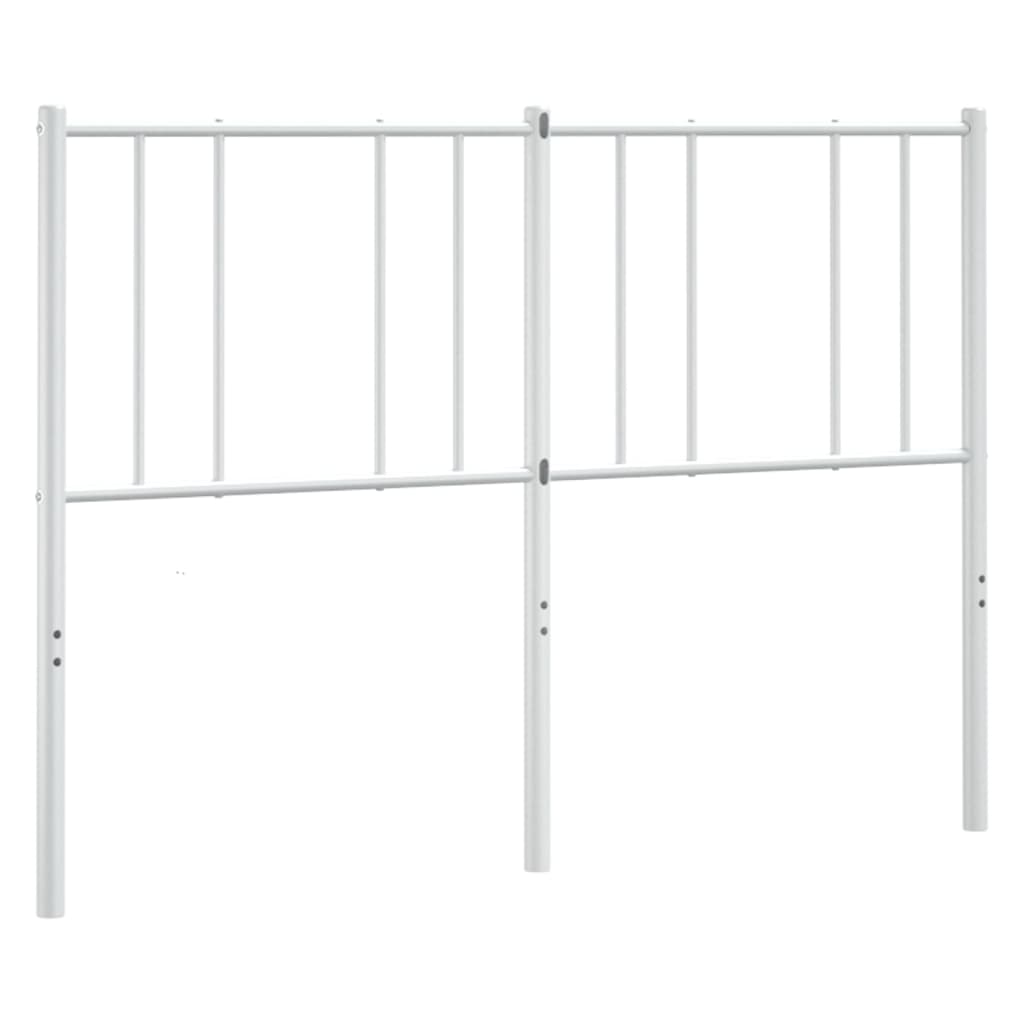 Metal Headboard White 120 cm