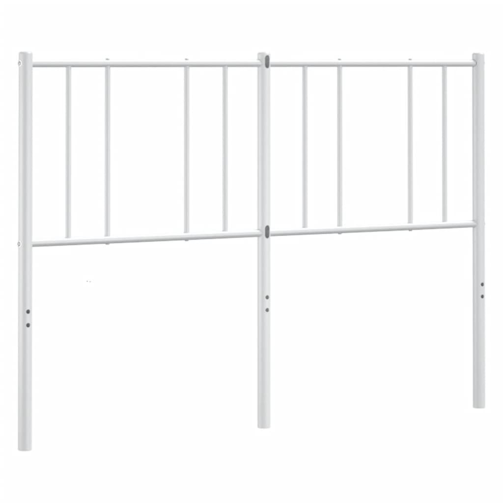 Metal Headboard White 160 cm