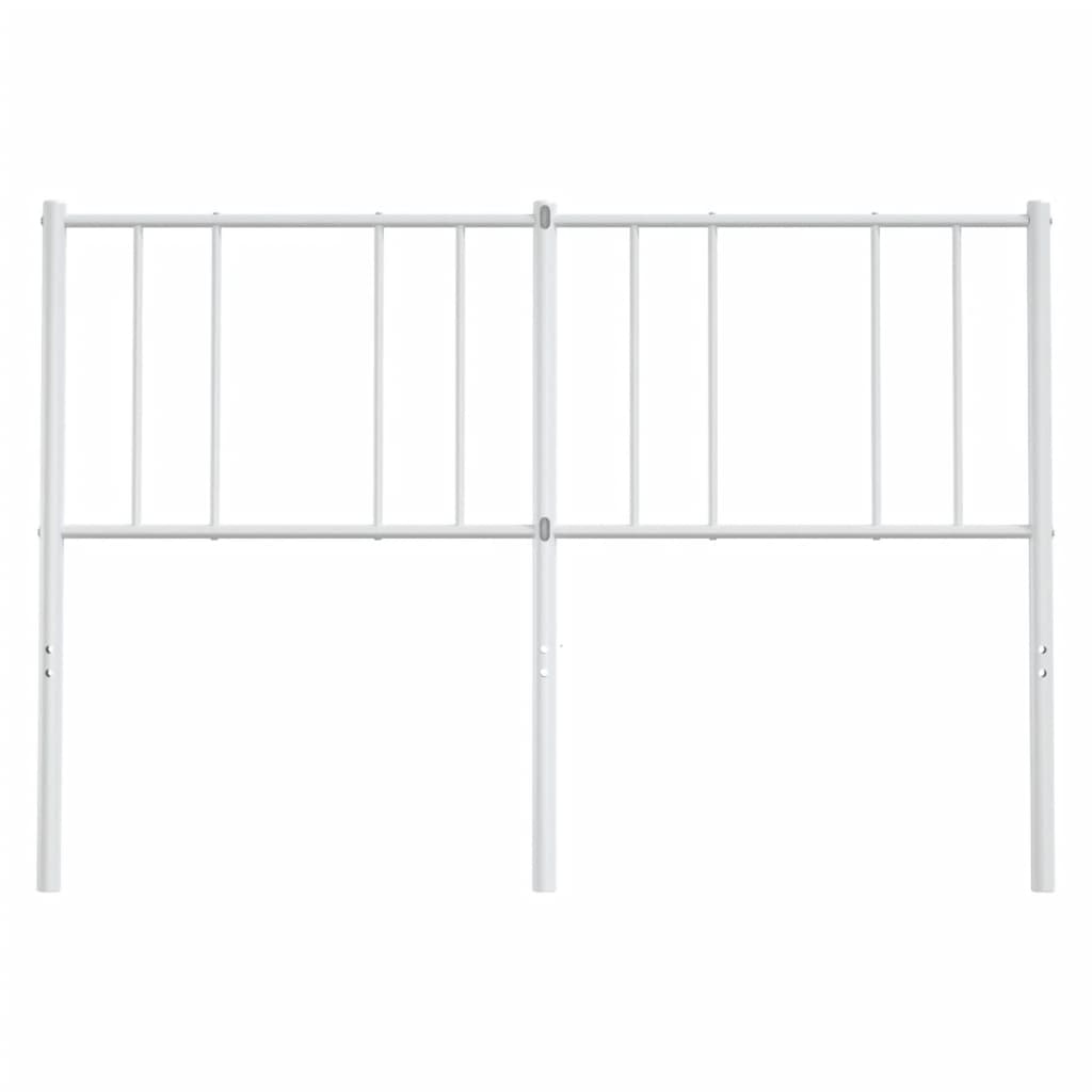 Metal Headboard White 160 cm