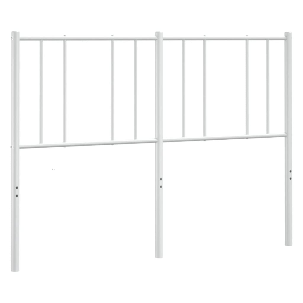 Metal Headboard White 160 cm
