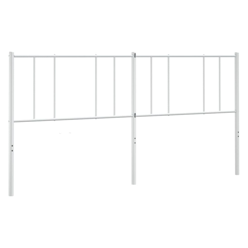 Metal Headboard White 200 cm