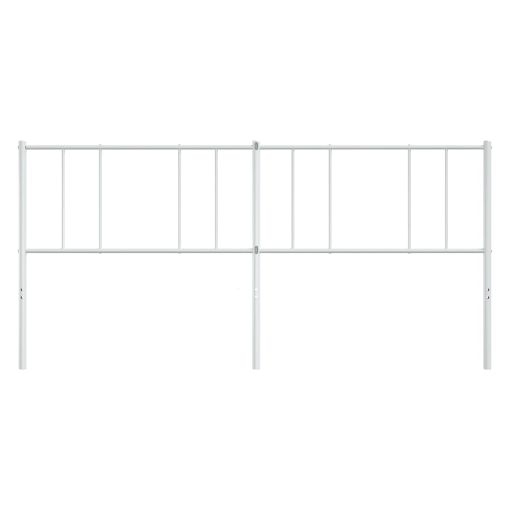 Metal Headboard White 200 cm