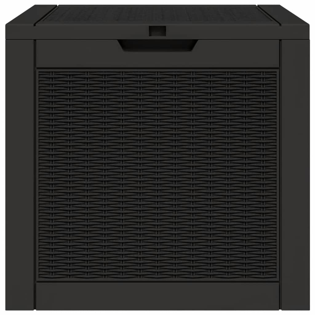 Garden Storage Box Black 55.5x43x53 cm Polypropylene