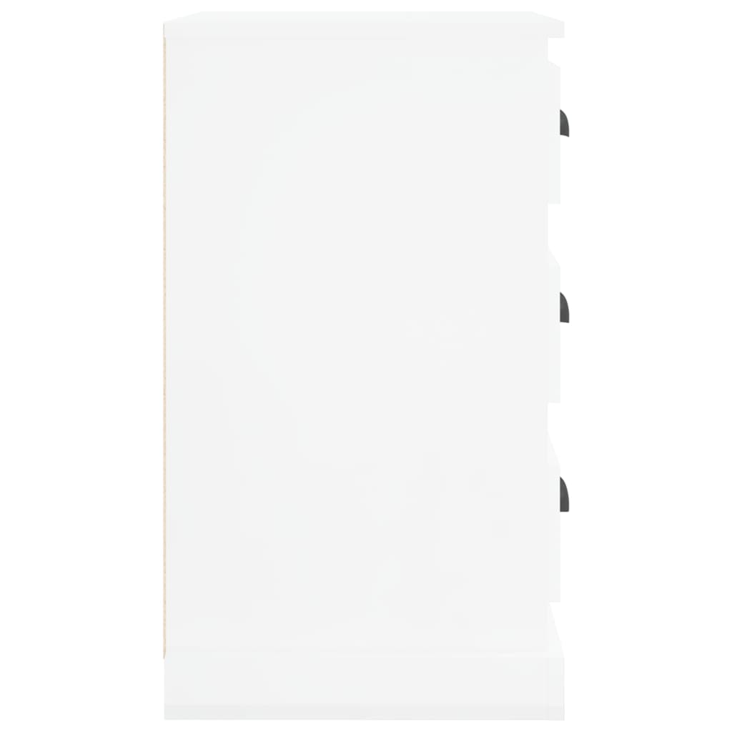 Bedside Cabinet High Gloss White 39x39x67 cm Engineered Wood