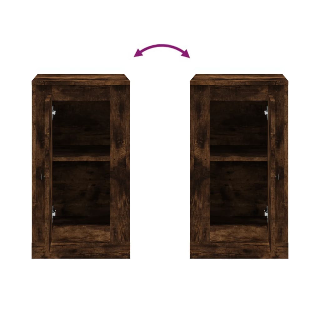 Sideboard Smoked Oak 37.5x35.5x67.5 cm Engineered Wood