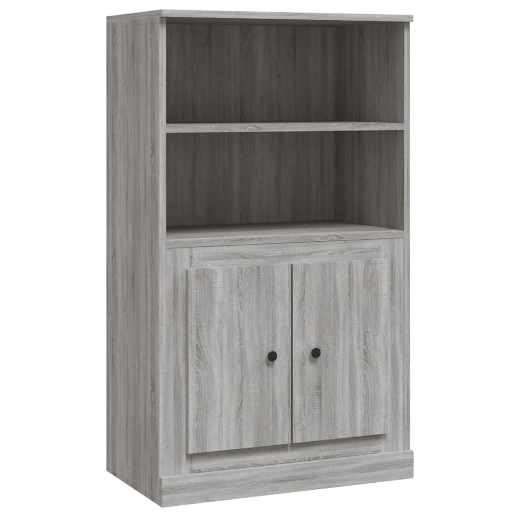 Highboard Grey Sonoma 60x35.5x103.5 cm Engineered Wood