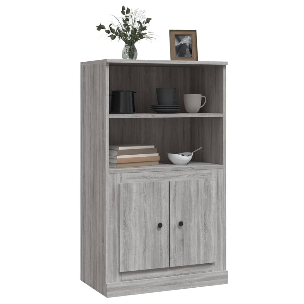 Highboard Grey Sonoma 60x35.5x103.5 cm Engineered Wood