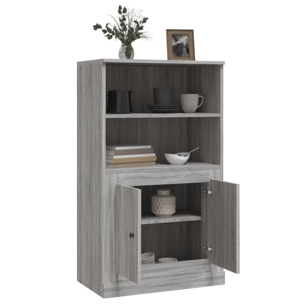 Highboard Grey Sonoma 60x35.5x103.5 cm Engineered Wood