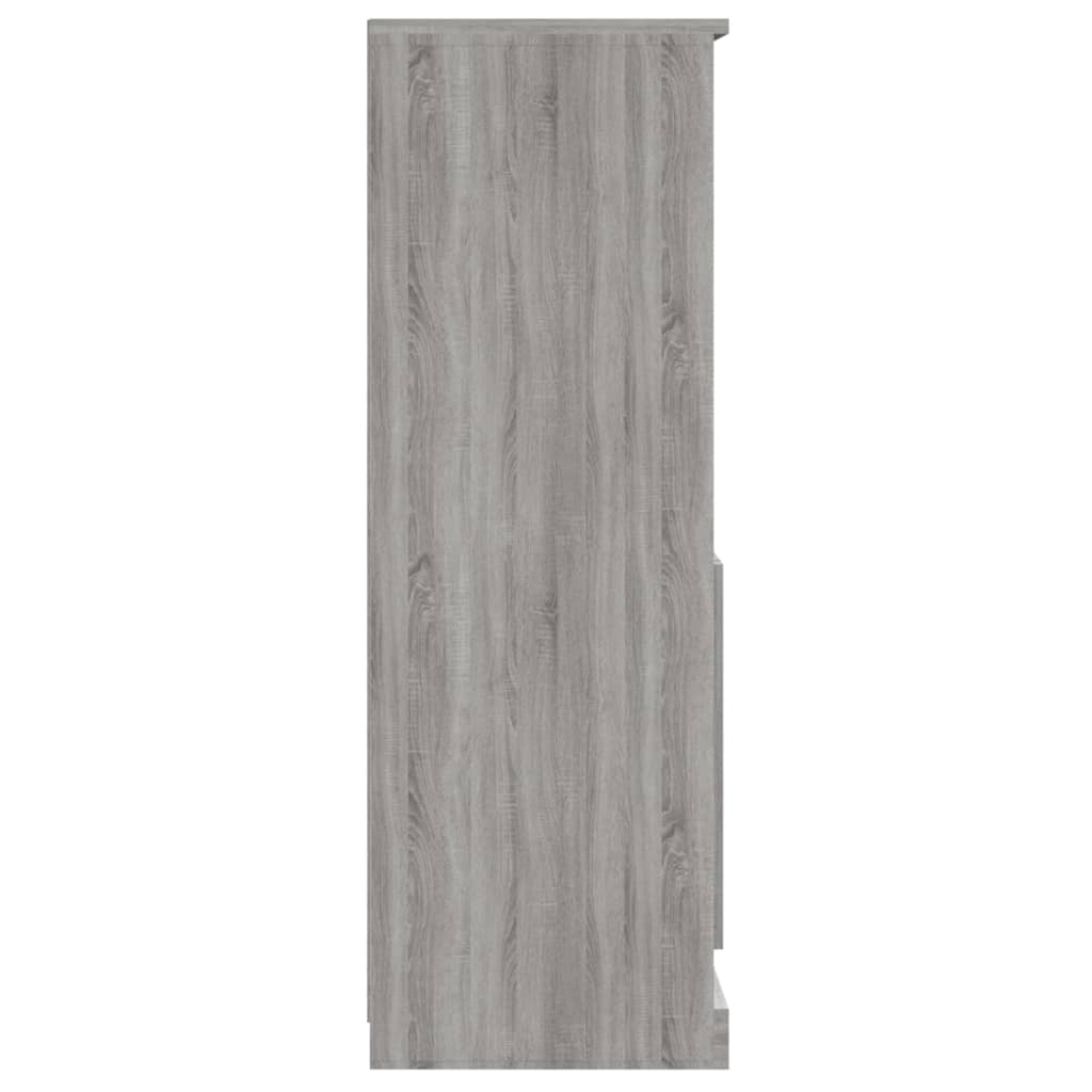 Highboard Grey Sonoma 60x35.5x103.5 cm Engineered Wood