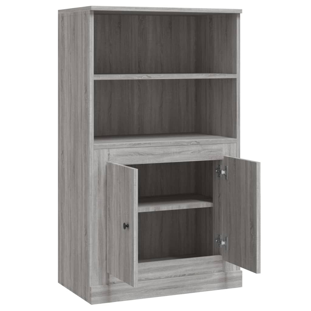 Highboard Grey Sonoma 60x35.5x103.5 cm Engineered Wood