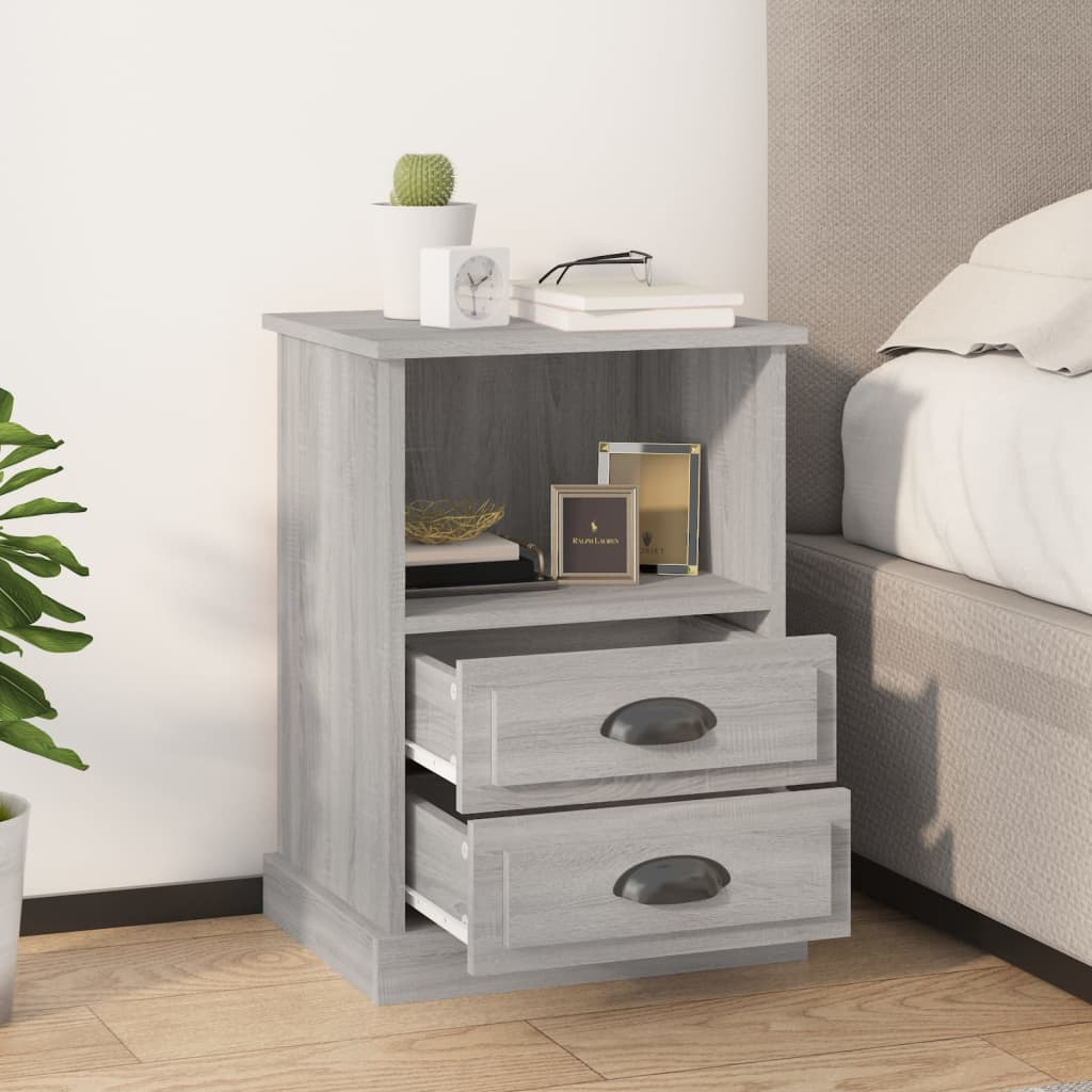 Bedside Cabinet Grey Sonoma 43x36x60 cm