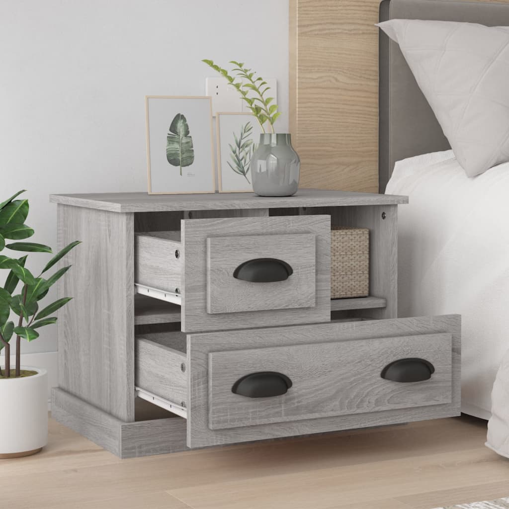 Bedside Cabinet Grey Sonoma 60x39x45 cm