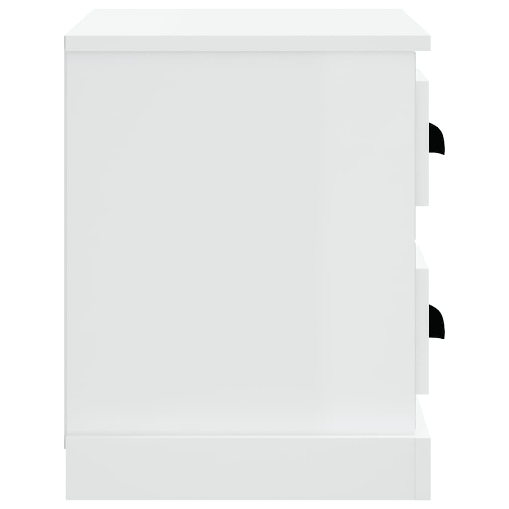 Bedside Cabinet White 60x35.5x45 cm