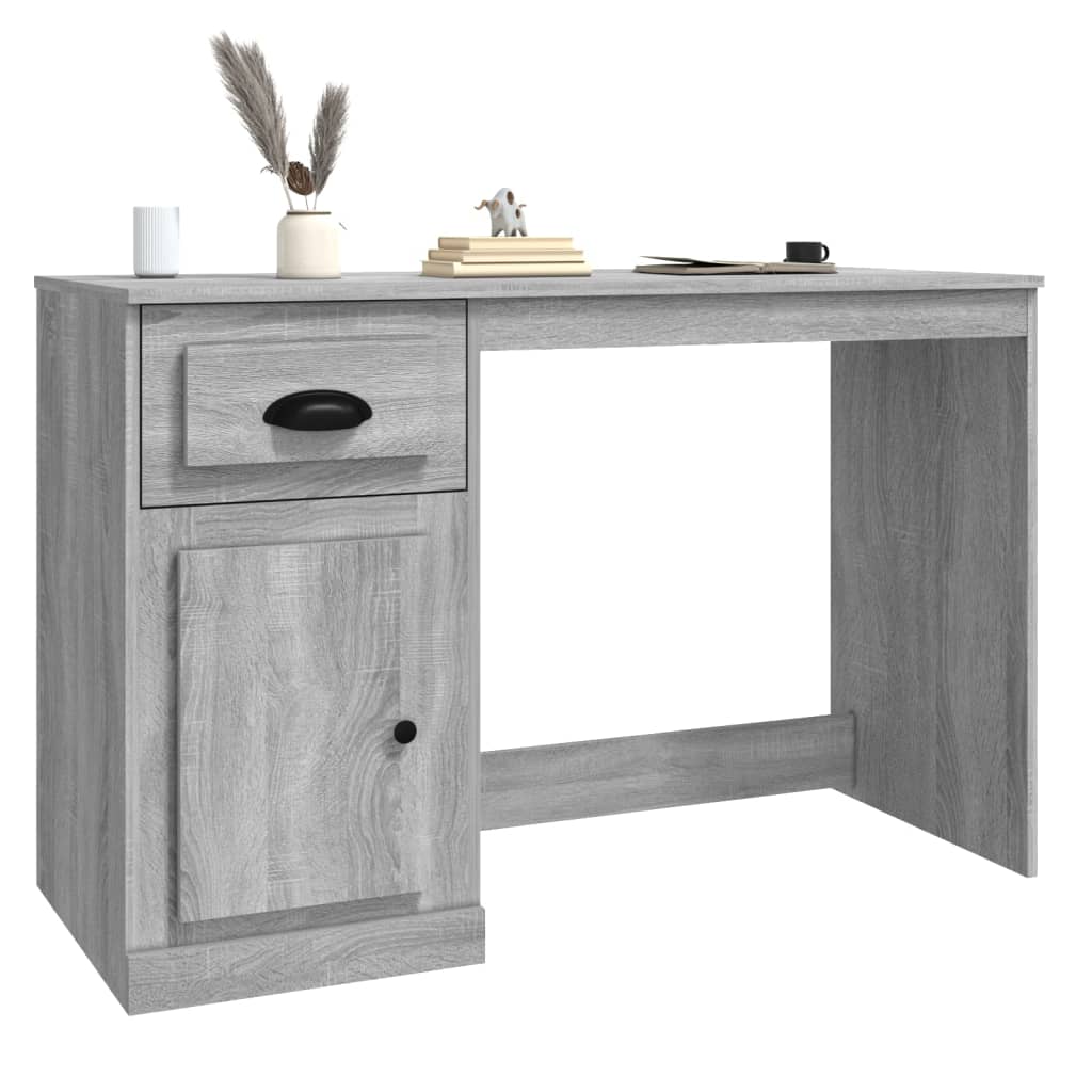 Desk with Drawer Grey Sonoma 115x50x75 cm Engineered Wood
