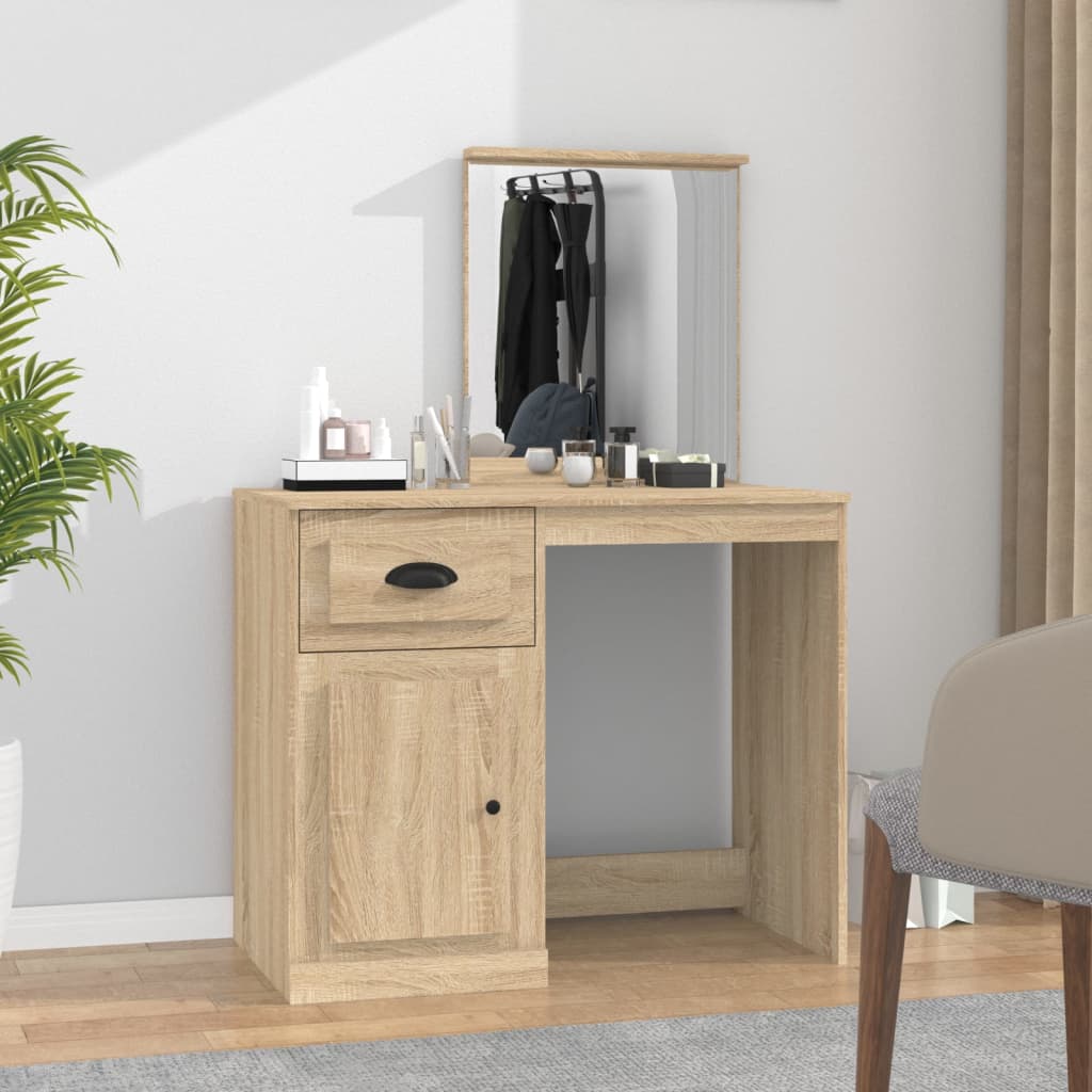 Dressing Table 90X50X132.5 Cm Engineered Wood