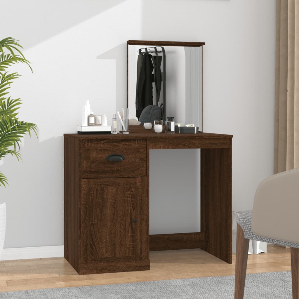 Dressing Table 90X50X132.5 Cm Engineered Wood