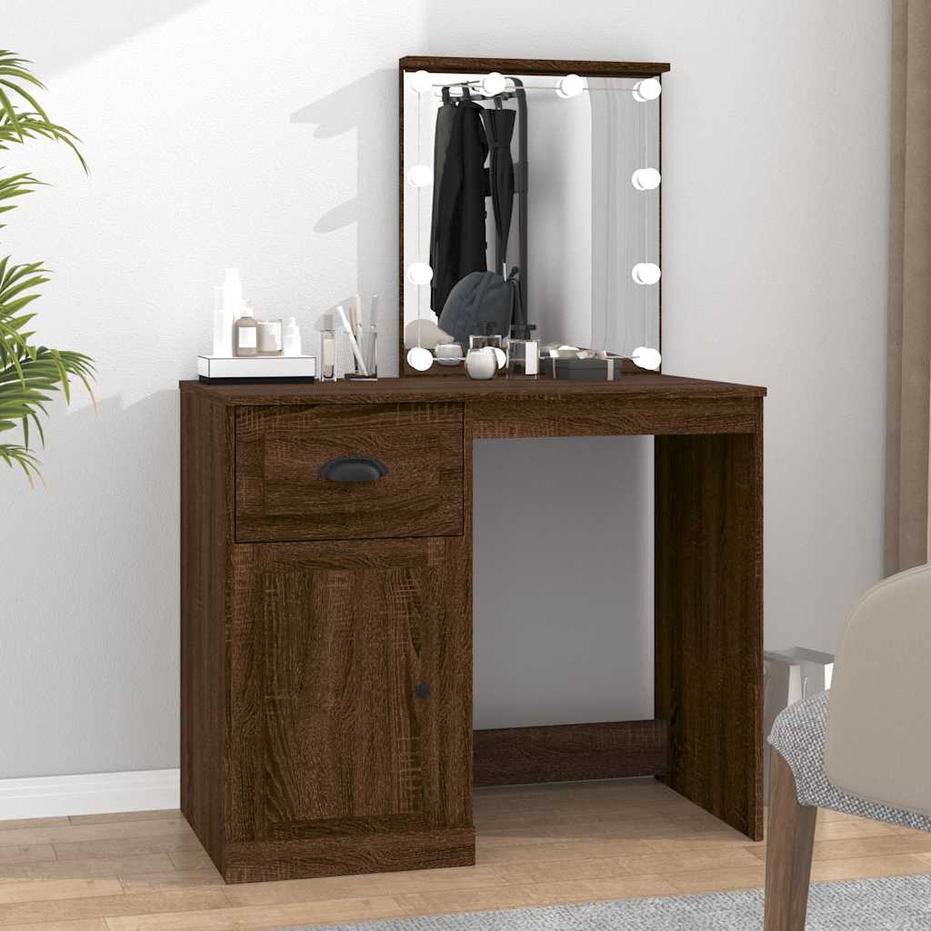 Dressing Table 90X50X132.5 Cm Engineered Wood