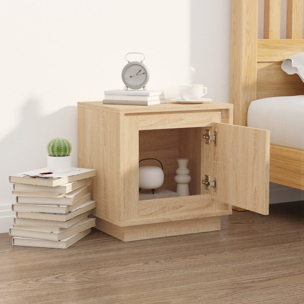 Bedside Cabinet Sonoma Oak 44x35x45 cm Engineered Wood