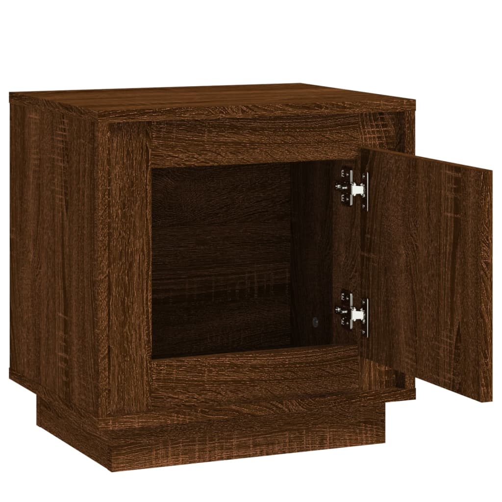 Bedside Cabinet Brown Oak 44x35x45 cm Engineered Wood