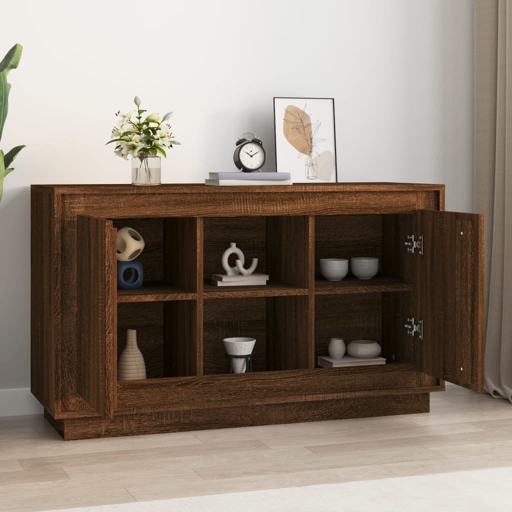 Sideboard Brown Oak 102x35x60 cm Engineered Wood