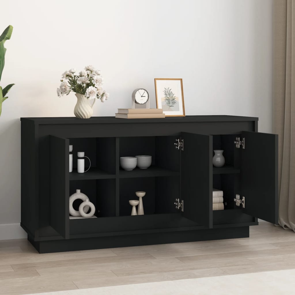 Sideboard Black 102x35x55 cm Engineered Wood