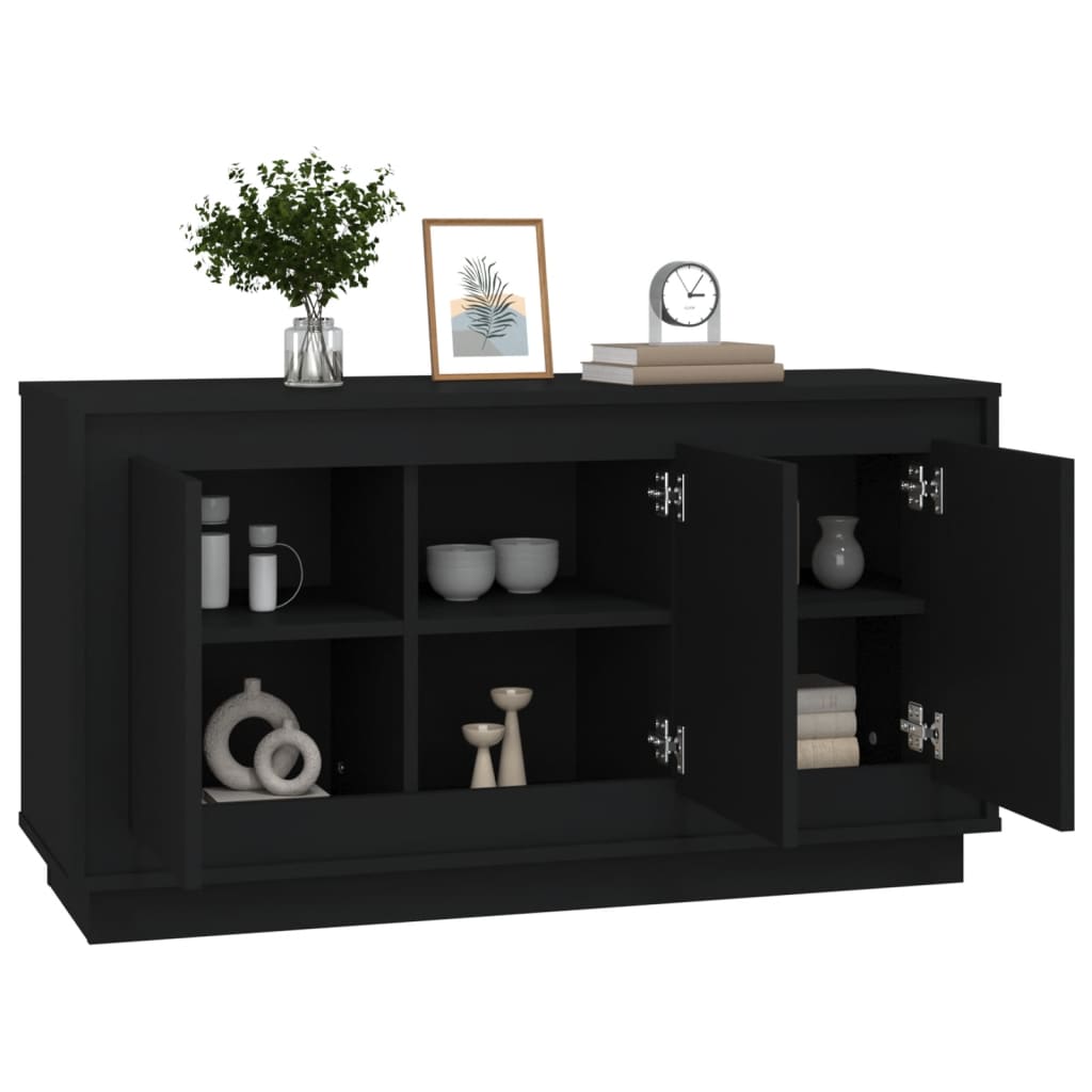 Sideboard Black 102x35x55 cm Engineered Wood