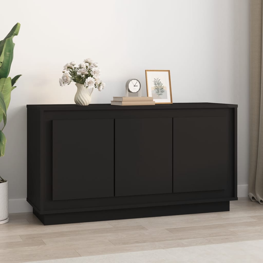 Sideboard Black 102x35x55 cm Engineered Wood