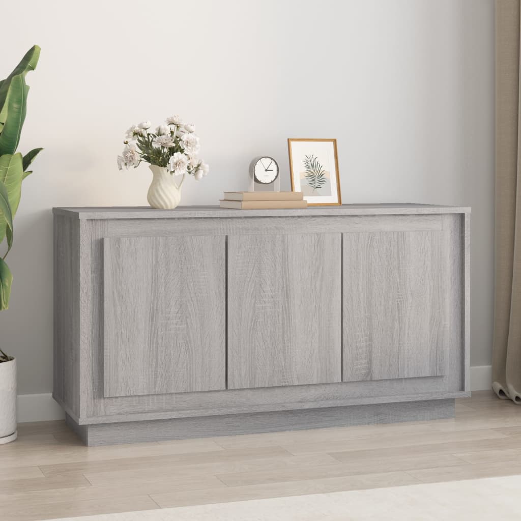 Sideboard Grey Sonoma 102x35x55 cm Engineered Wood