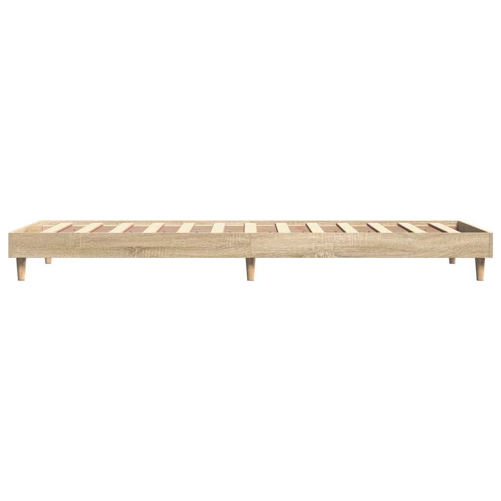 Bed Frame without Mattress Sonoma Oak 90x200 cm Engineered Wood