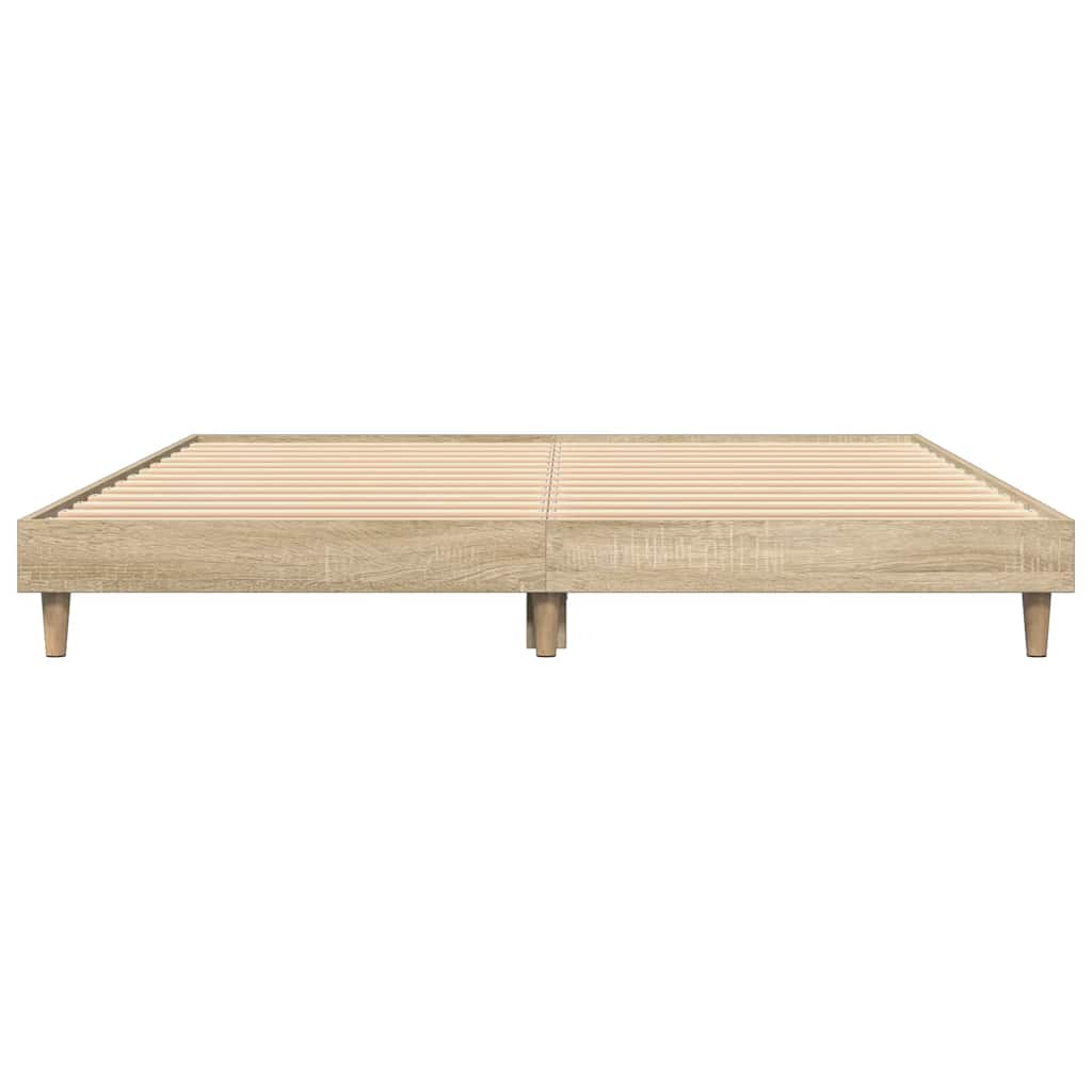 Bed Frame without Mattress Sonoma Oak 135x190 cm Double Engineered Wood