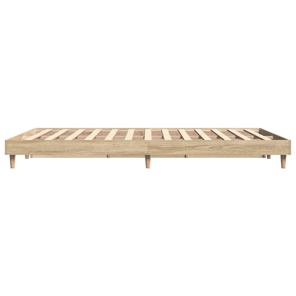 Bed Frame without Mattress Sonoma Oak 135x190 cm Double Engineered Wood
