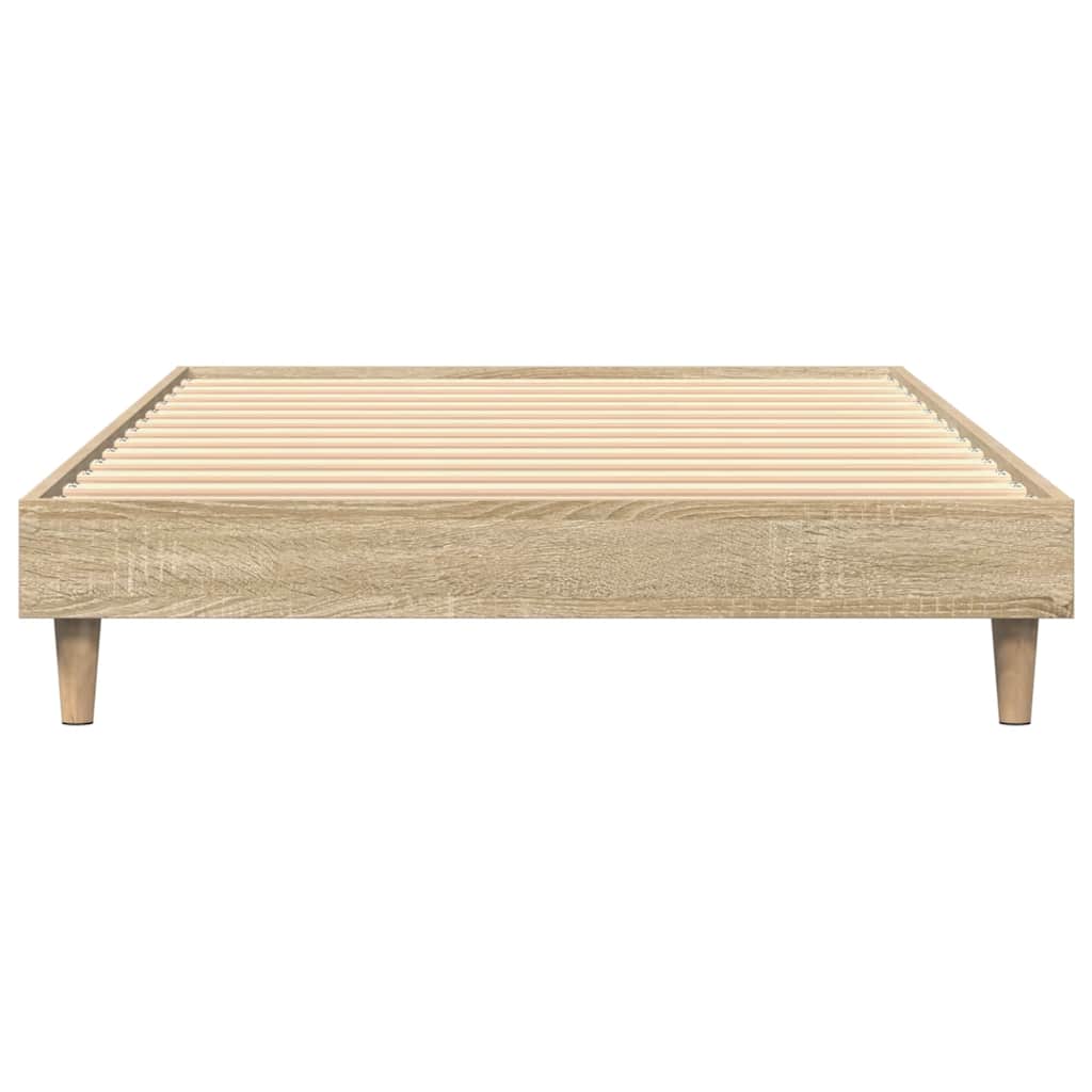 Bed Frame without Mattress Sonoma Oak 75x190 cm Small Single Engineered Wood