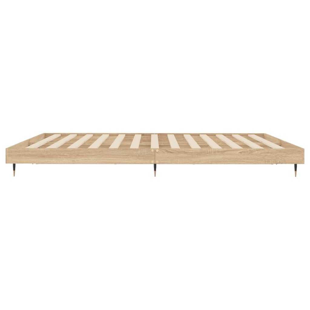 Bed Frame without Mattress Sonoma Oak 180x200 cm Super King Engineered Wood