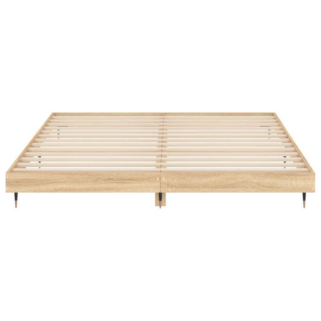 Bed Frame without Mattress Sonoma Oak 120x200 cm Engineered Wood