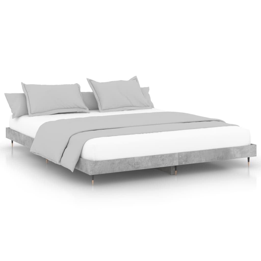 Bed Frame without Mattress Concrete Grey 120x200 cm