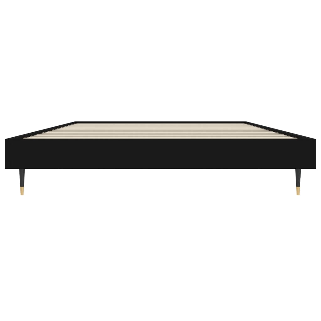 Bed Frame without Mattress Black 90x200 cm Engineered Wood
